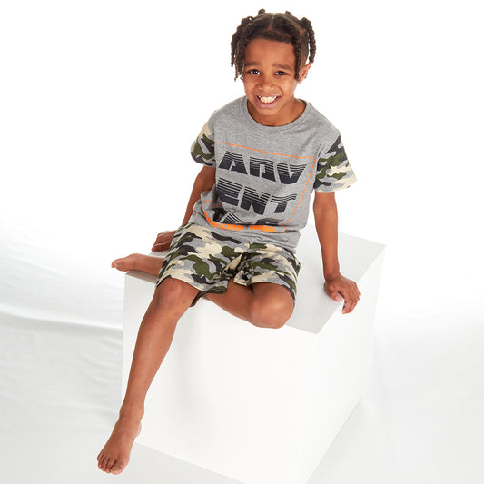 Boys Camouflage Short Pyjama Set