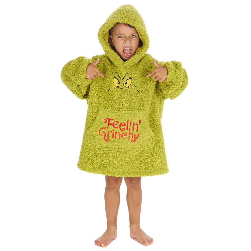 Infant Boys Grinch Sherpa Blanket Hoodie
