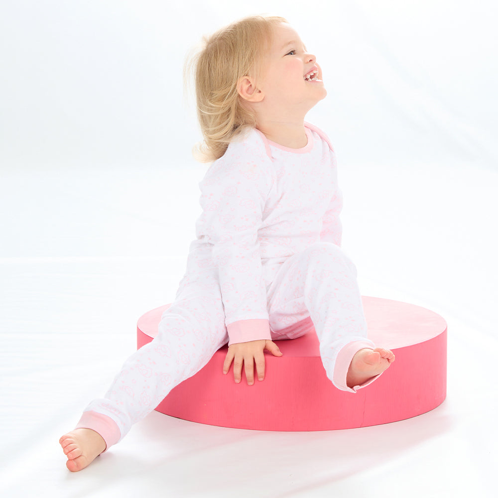 Baby Pink Elephant Cotton Pyjama Set