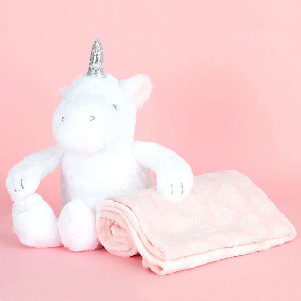 Baby Unicorn Soft Toy & Blanket Set