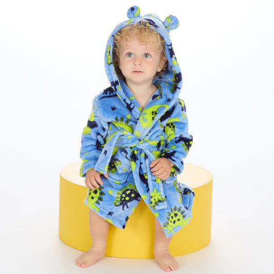 Baby Dino Bear Ears Dressing Gown
