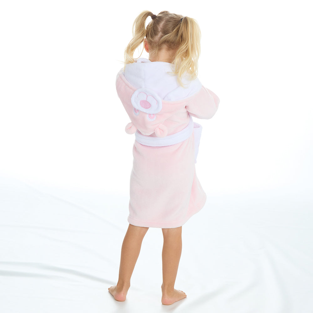 Infant Girls Pink Teddy Bear Dressing Gown