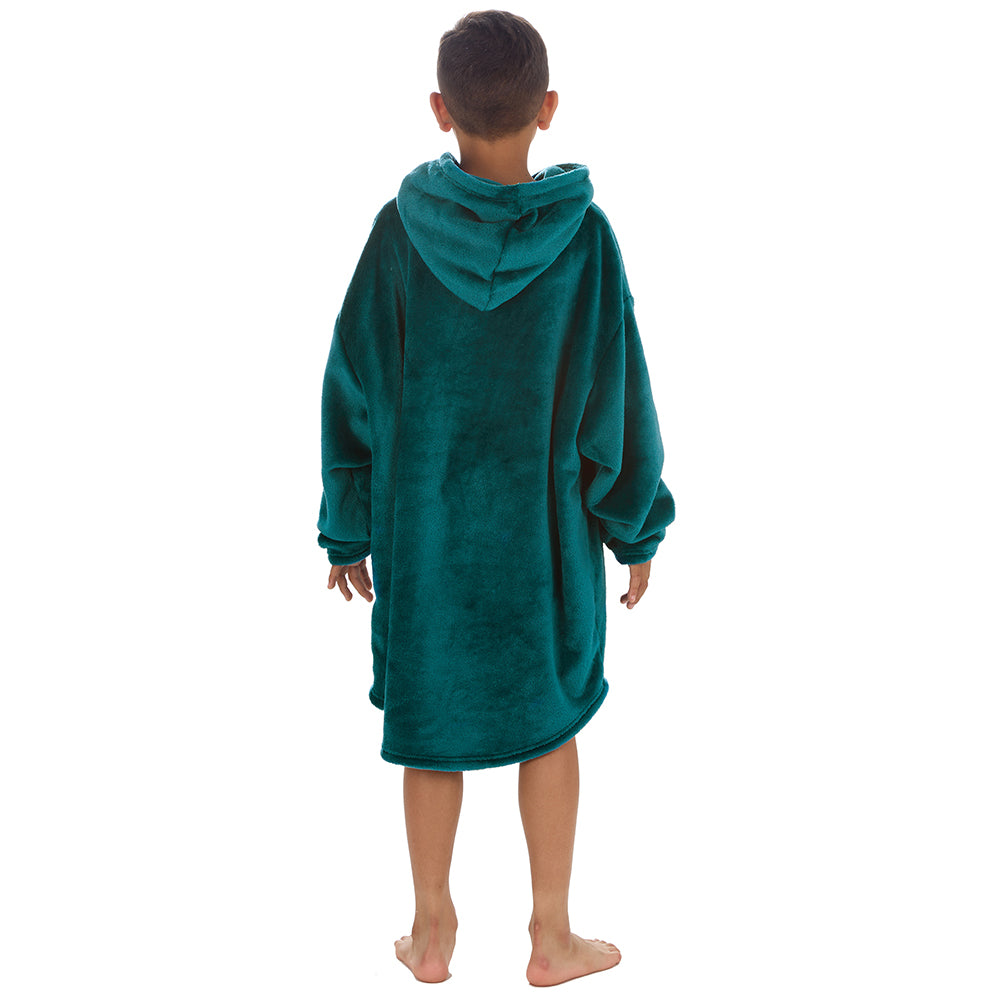 Boys Shimmer Teal Blanket Hoodie