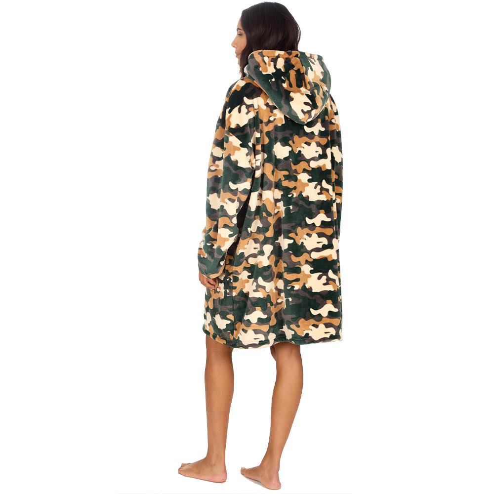 Ladies Camouflage Blanket Hoodie