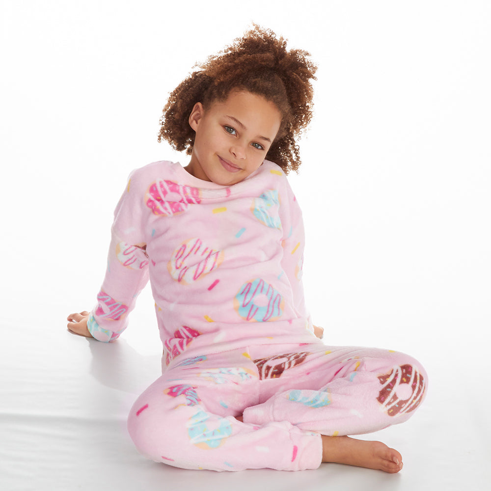Girls Donuts Pink Pyjama Set