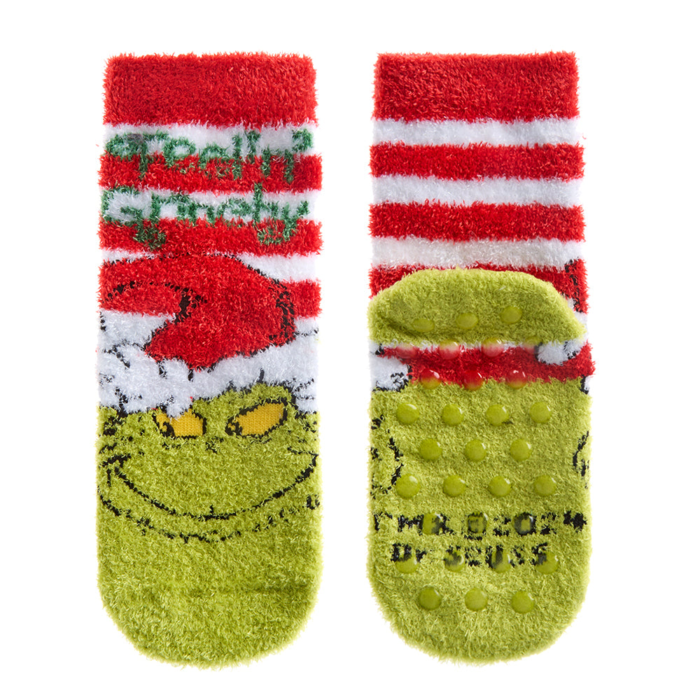 Kids Santa Grinch Fluffy Socks