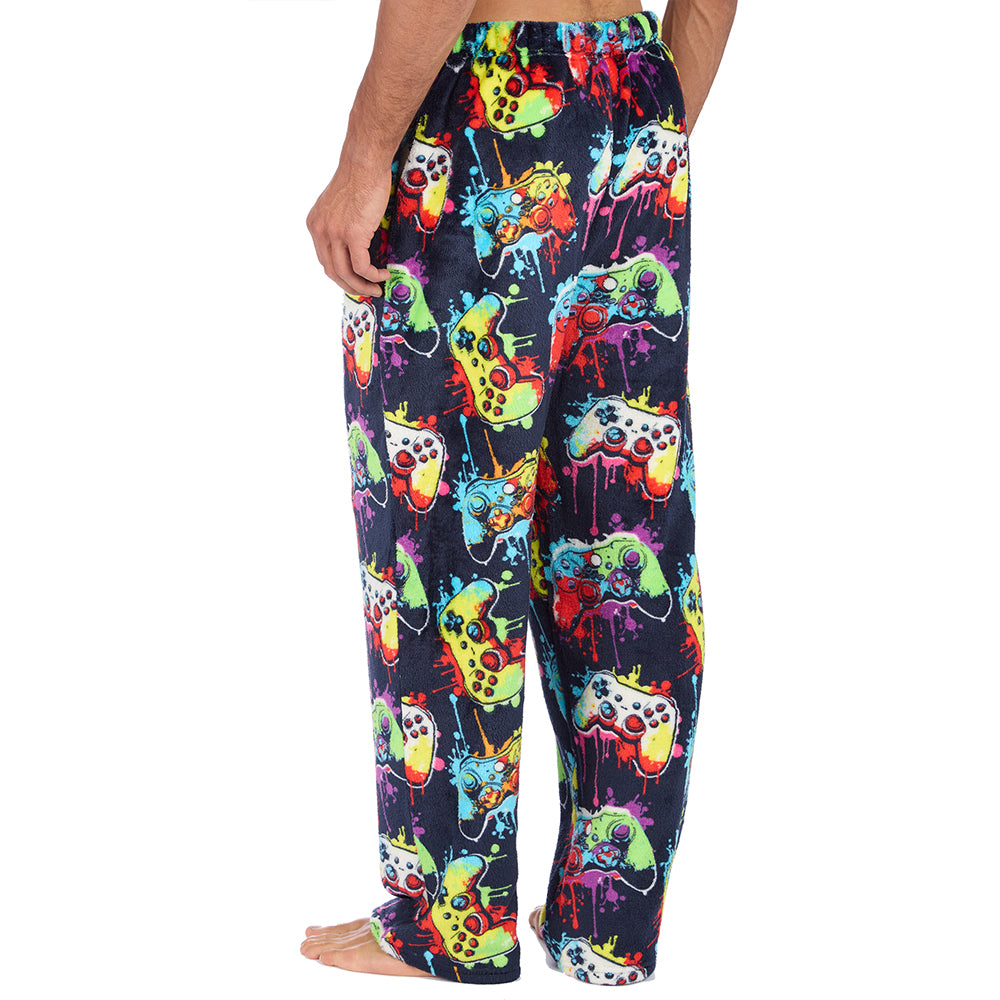 Mens Navy Gamer Fleece Pyjama Bottoms