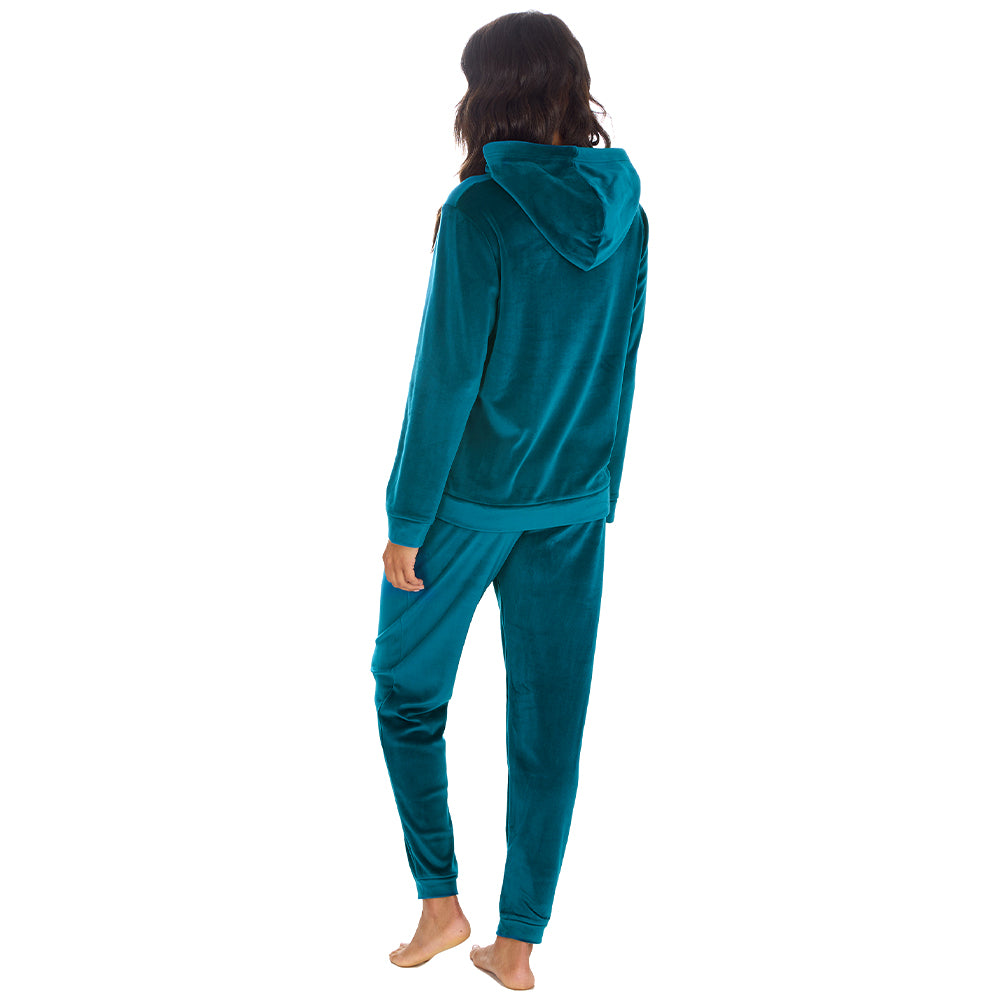 Ladies Teal Hooded Lounge Set