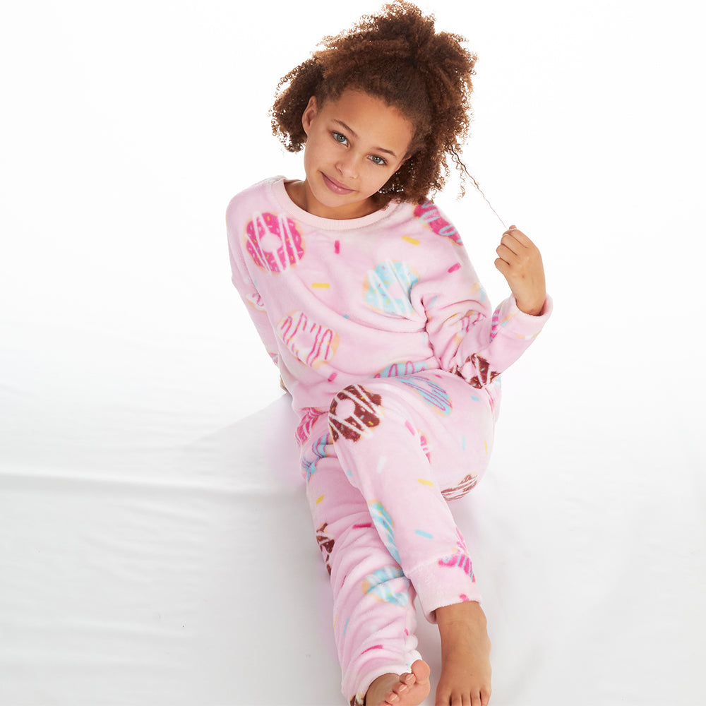 Girls Donuts Pink Pyjama Set