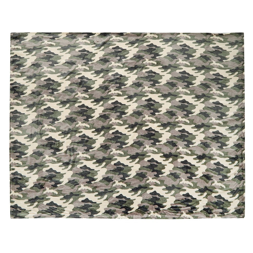 Boys Khaki Camouflage Blanket