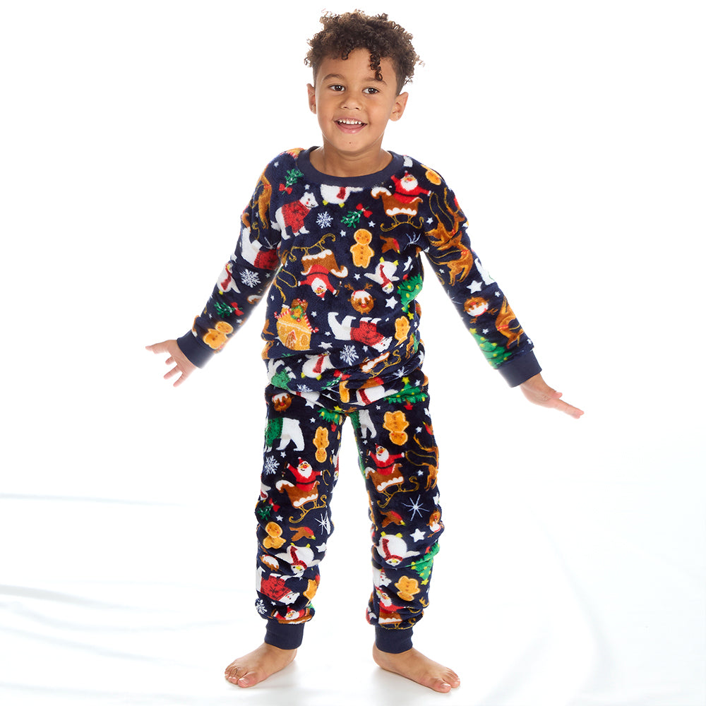 Boys Christmas Fleece Pyjama Set