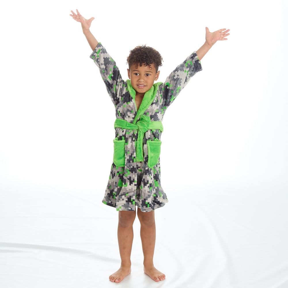 Infant Boys Pixel Dressing Gown