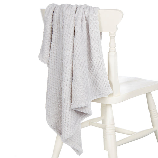 Baby Grey Waffle Plush Blanket