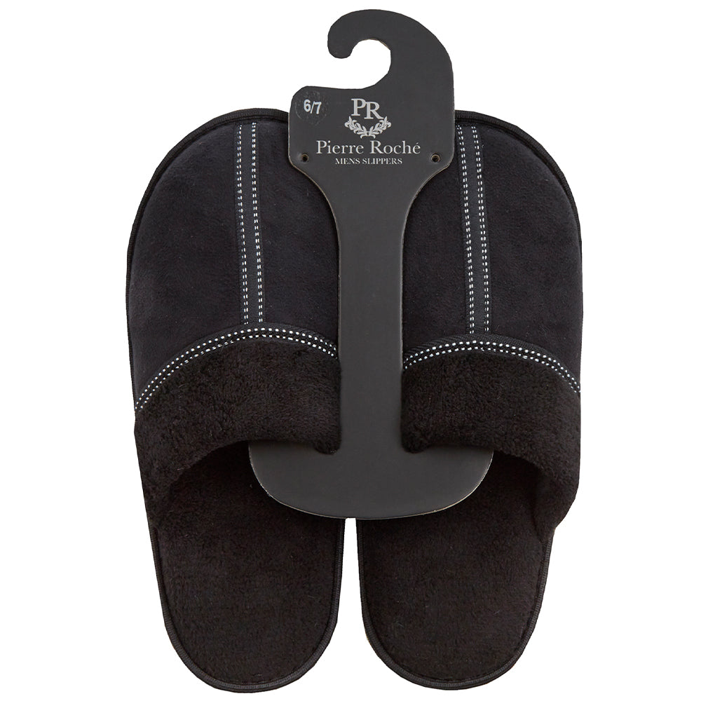Mens Black Mule Slippers
