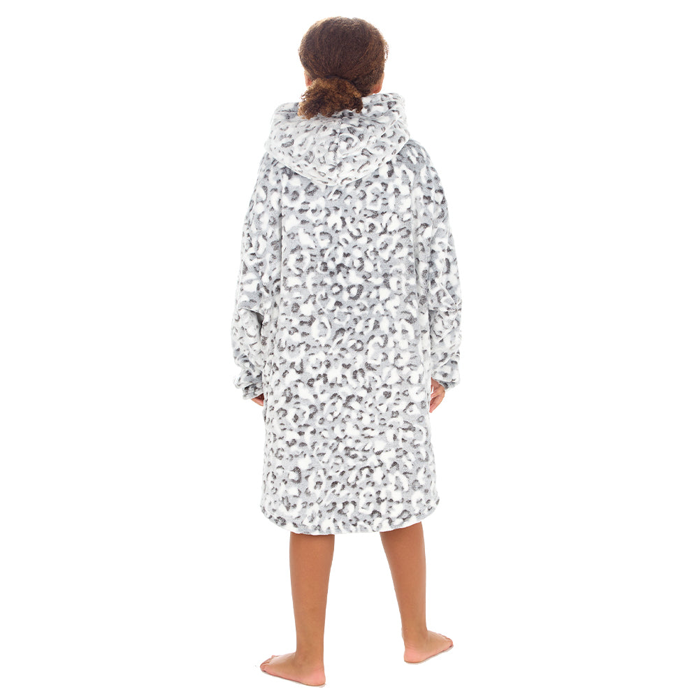 Girls Leopard Blanket Hoodie – Huggable Hoodie