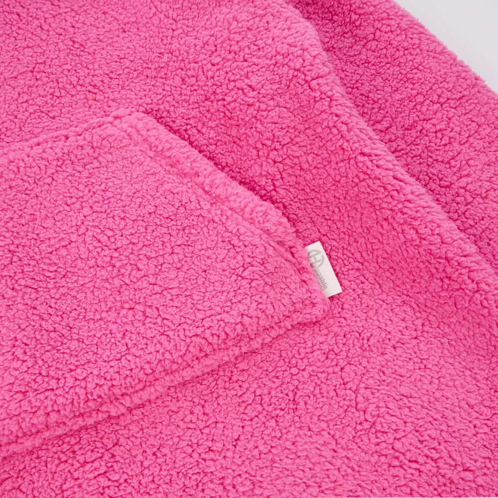 Girls Bubblegum Teddy Fleece Blanket Hoodie