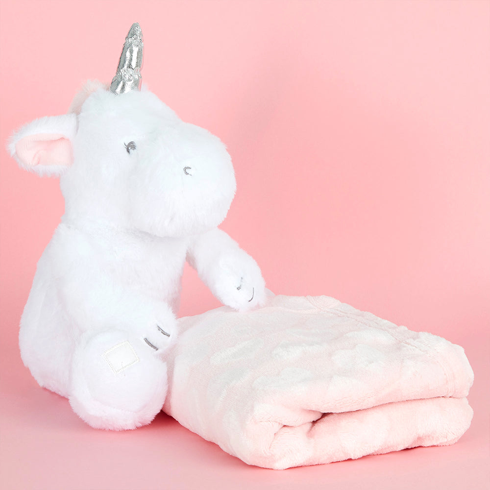 Baby Unicorn Soft Toy & Blanket Set 