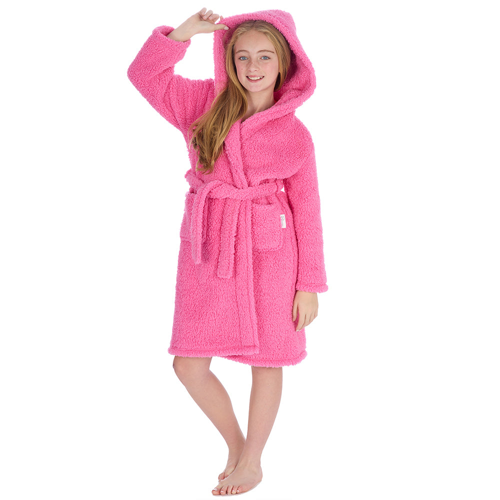 Girls Bubblegum Teddy Fleece Dressing Gown