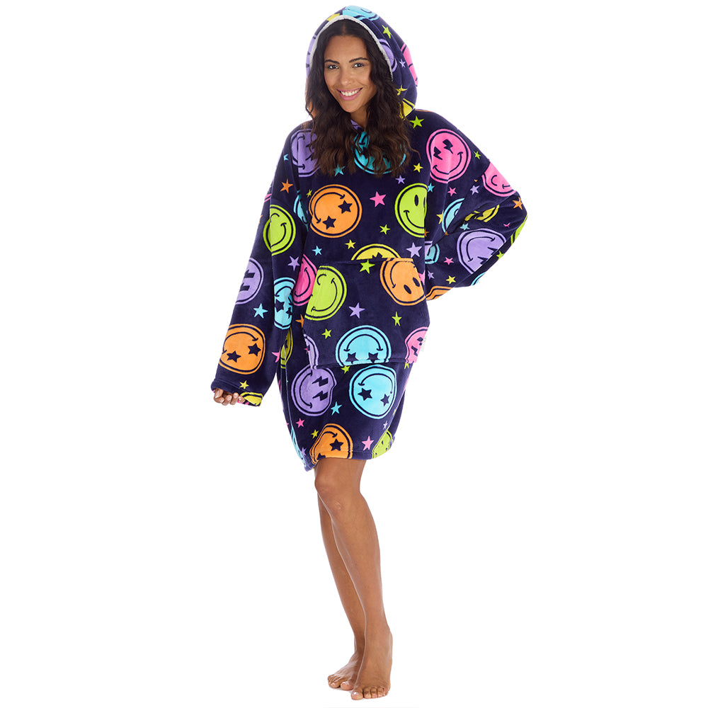 Ladies Smiley Blanket Hoodie