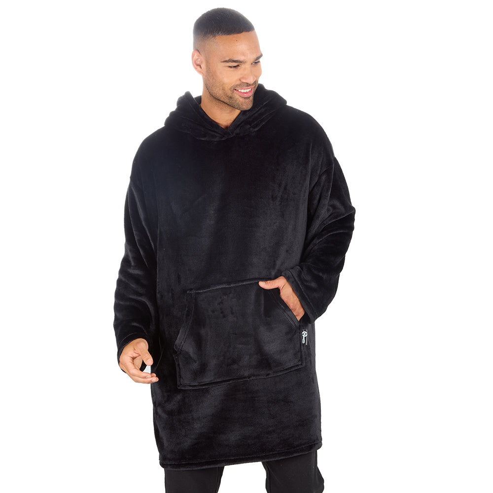 Mens Shimmer Black Blanket Hoodie