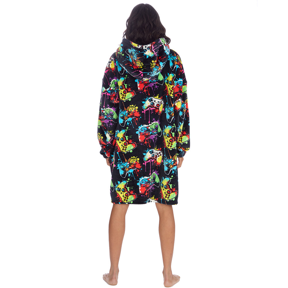 Ladies Navy Gamer Blanket Hoodie