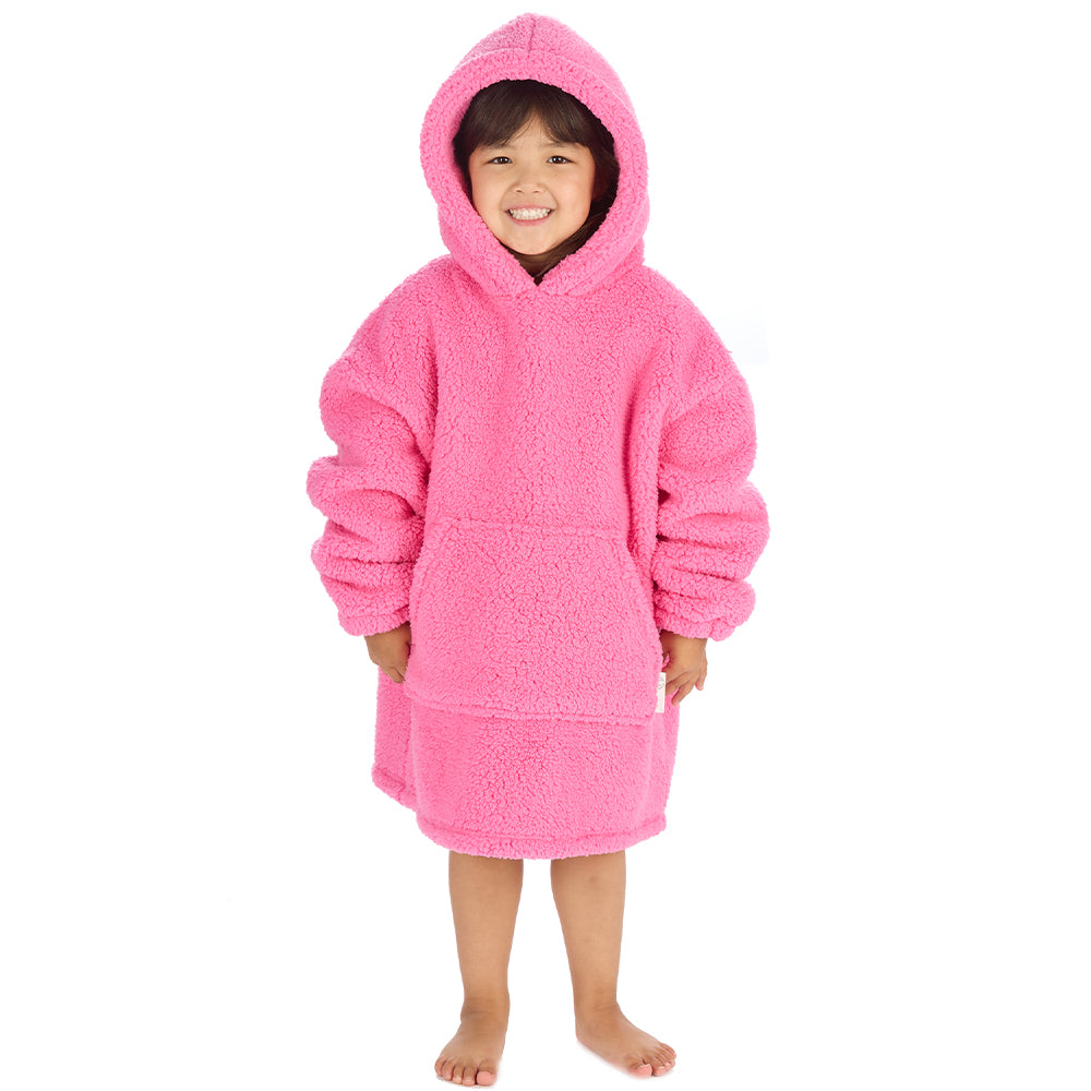 Infant Girls Bubblegum Teddy Fleece Blanket Hoodie