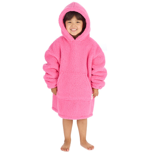 Infant Girls Bubblegum Teddy Fleece Blanket Hoodie