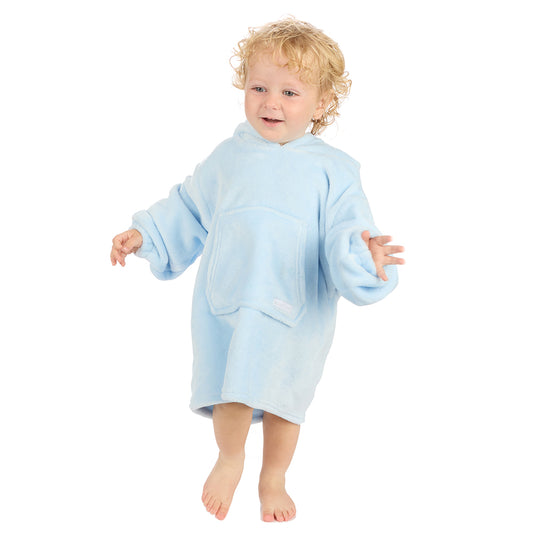 Toddler Bear Ears Sky Blue Blanket Hoodie