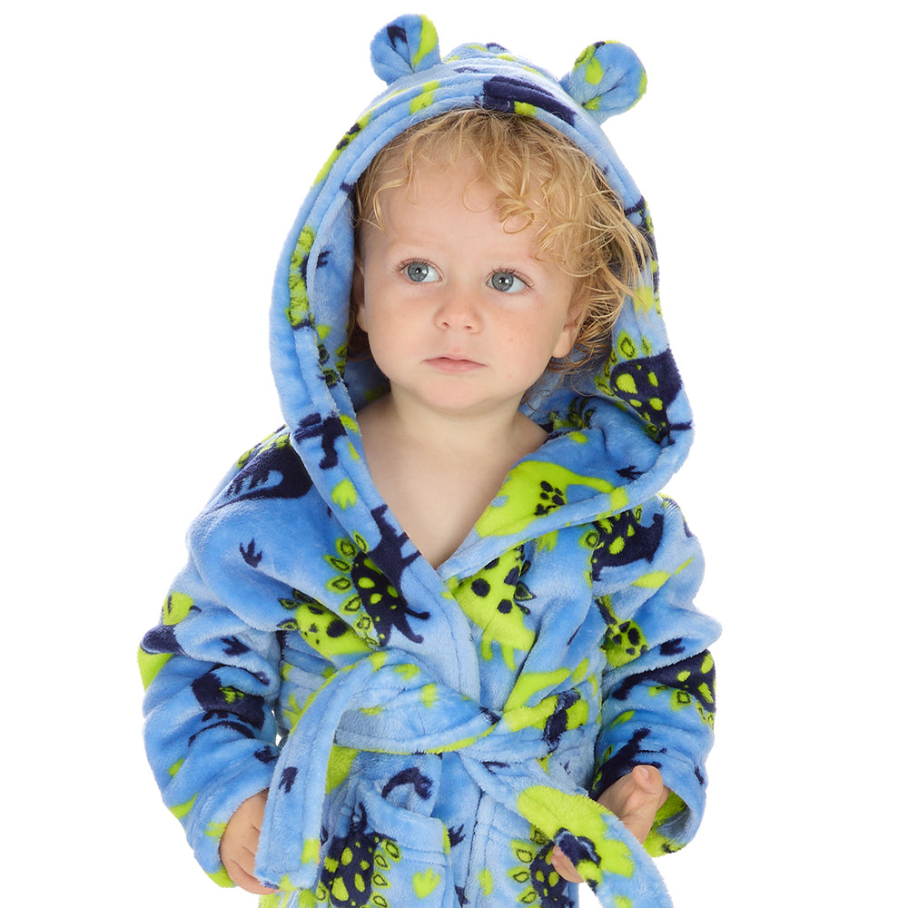 Baby Dino Bear Ears Dressing Gown