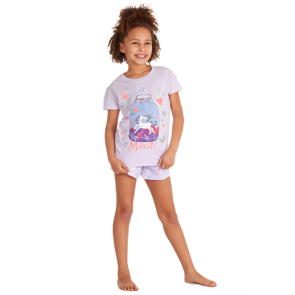 Girls Unicorn Magic Short Pyjama Set