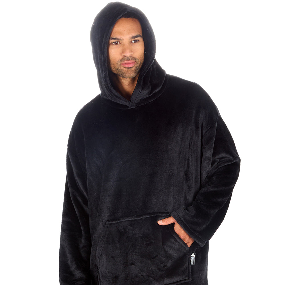 Mens Shimmer Black Blanket Hoodie