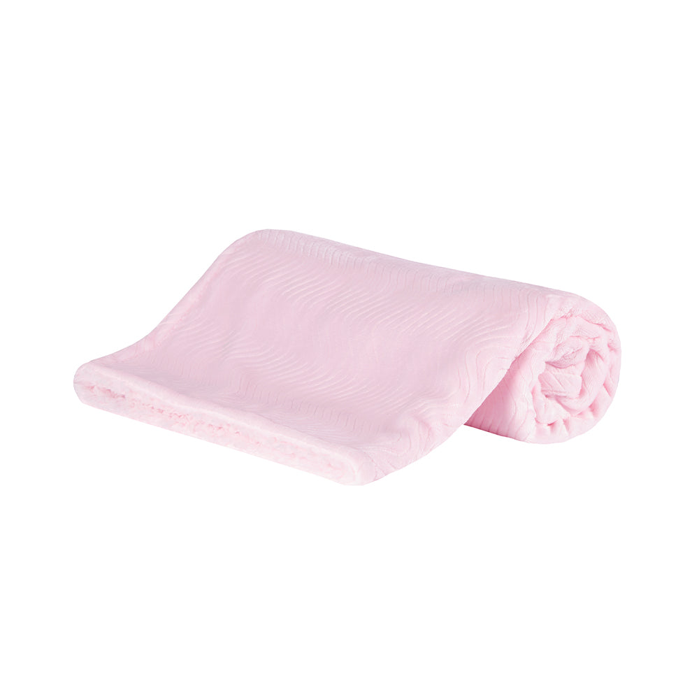 Baby Pink Reversible Sherpa Blanket
