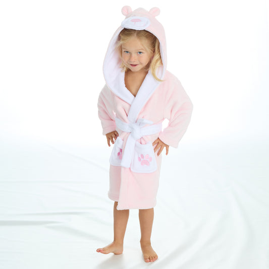 Infant Girls Pink Teddy Bear Dressing Gown
