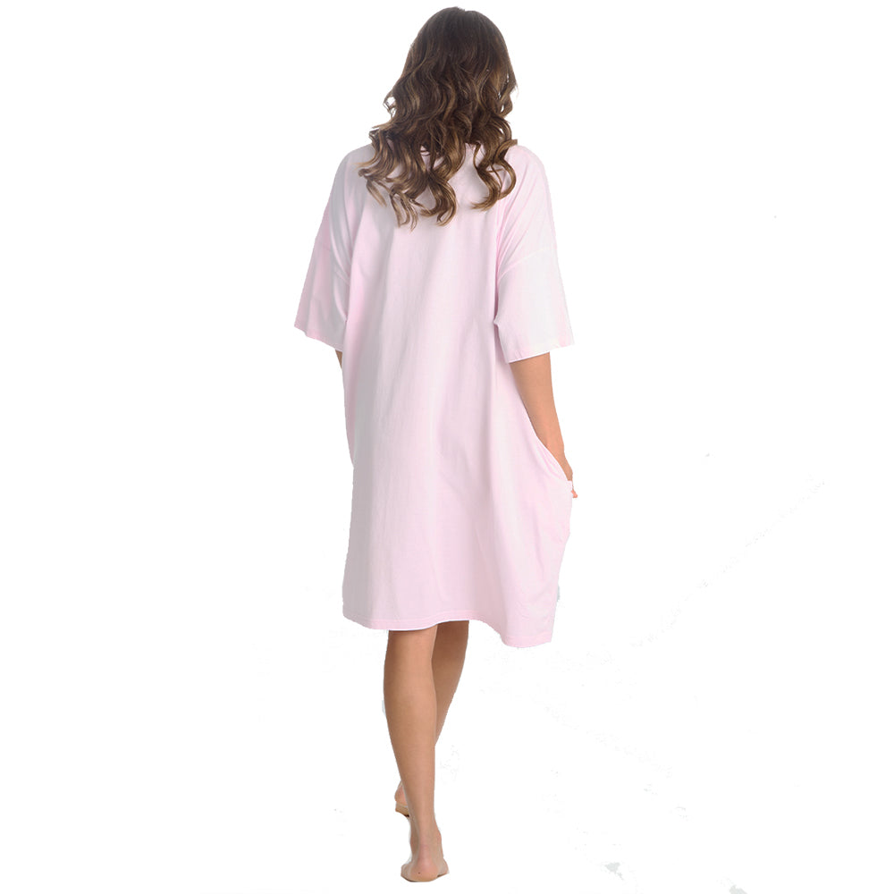 Ladies Toucan Pink Oversize Sleep Tee