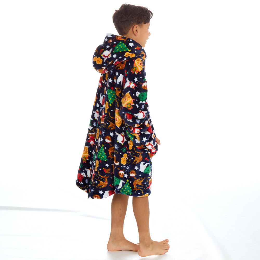 Boys Christmas Blanket Hoodie