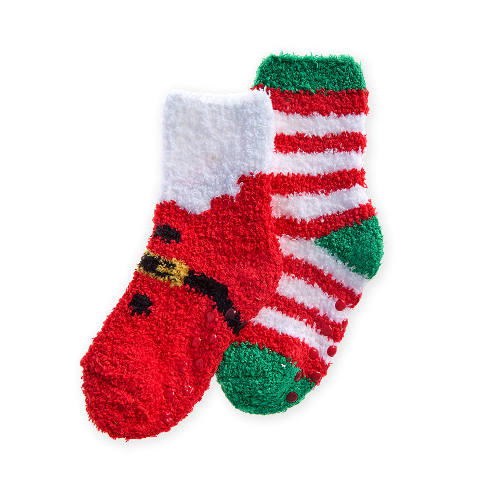 Baby 2 Pairs Christmas Santa Claus Cosy Socks