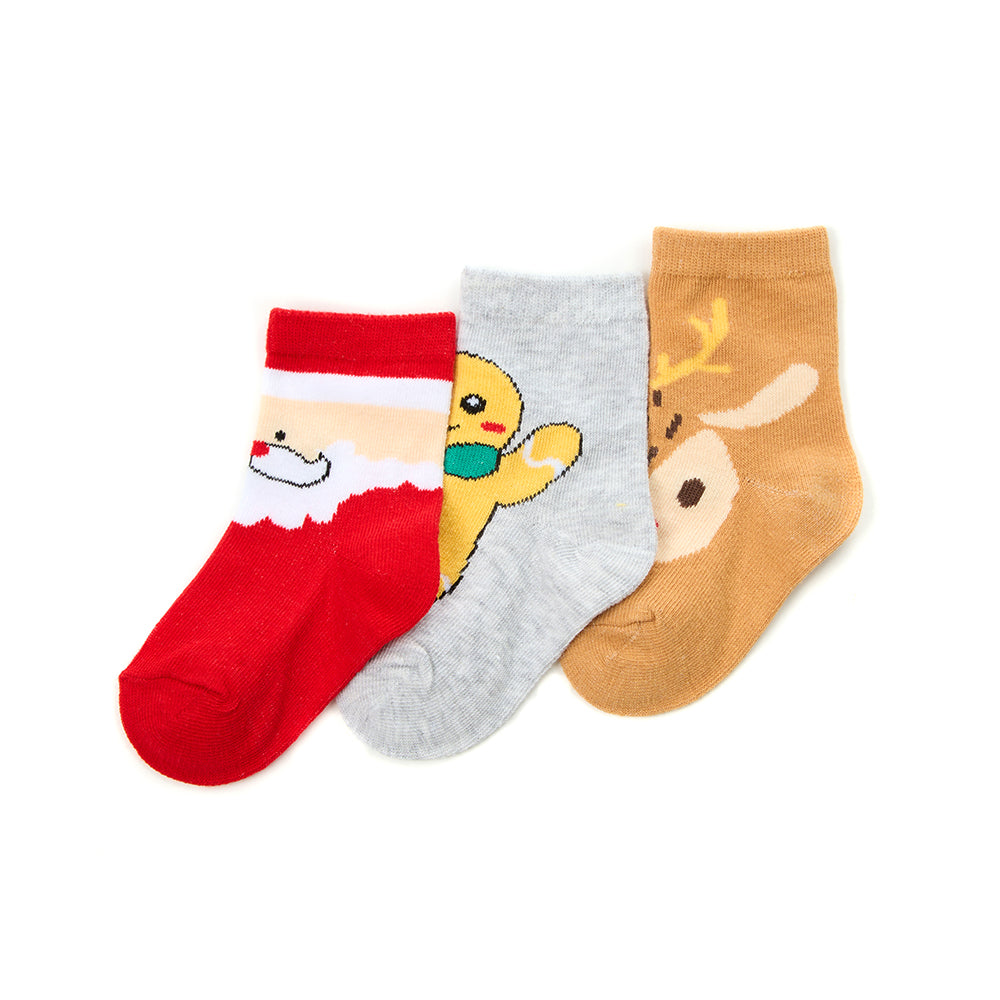 Baby 3 Pairs Christmas Novelty Cotton Socks