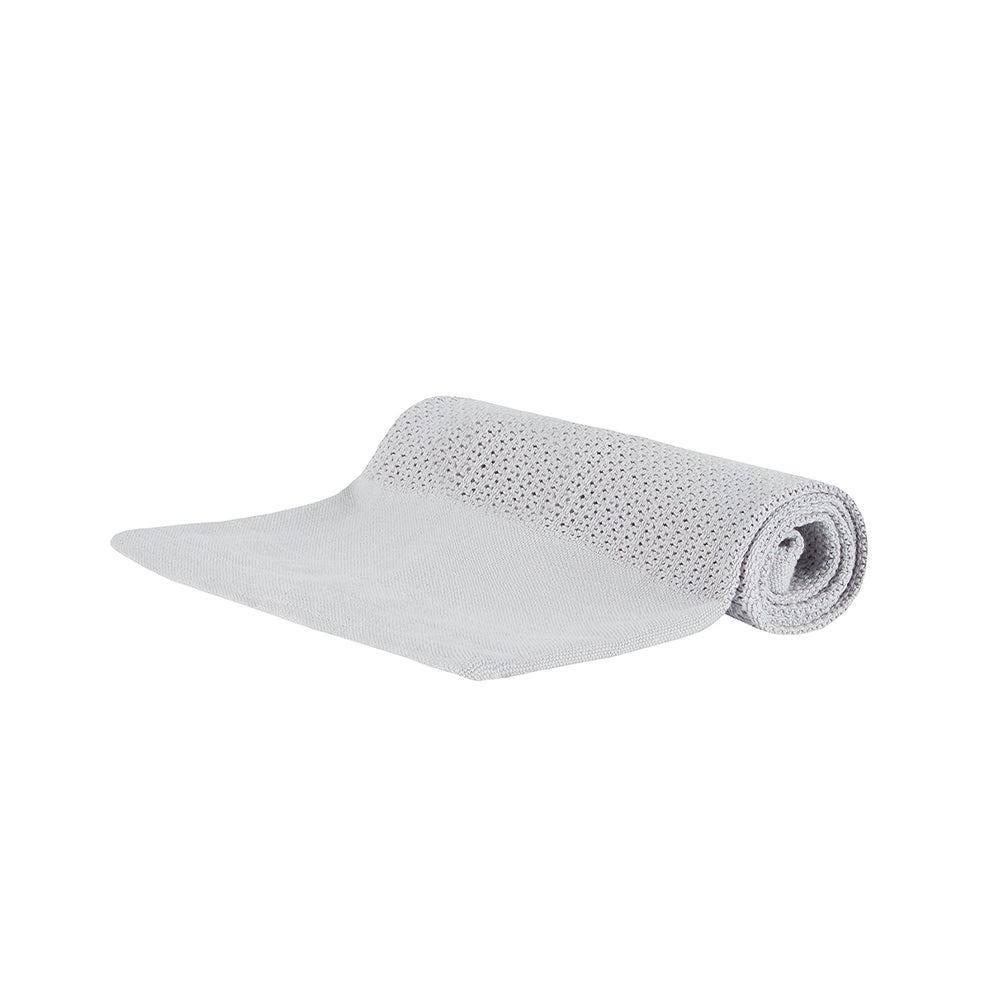 Baby Grey Cellular Panel 100% Cotton Blanket