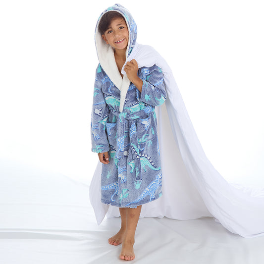 Kids Boys Glow in the Dark Dressing Gown
