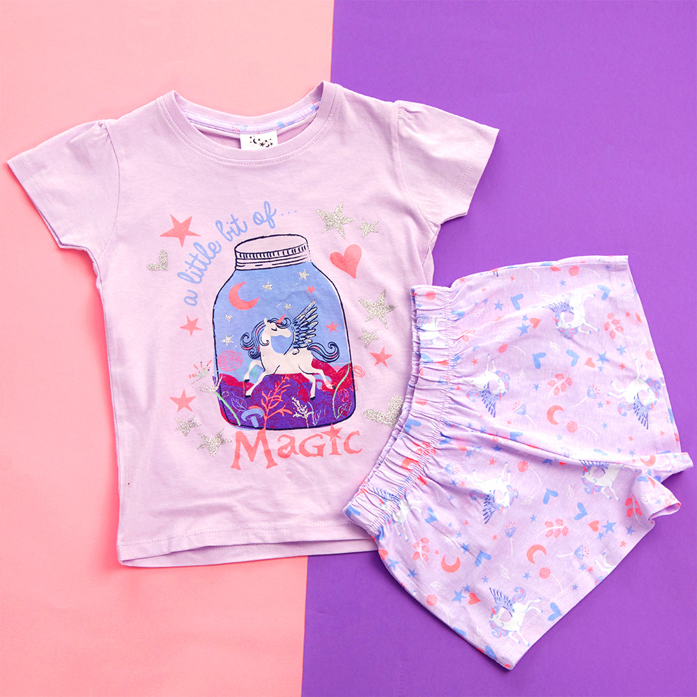Girls Unicorn Magic Short Pyjama Set