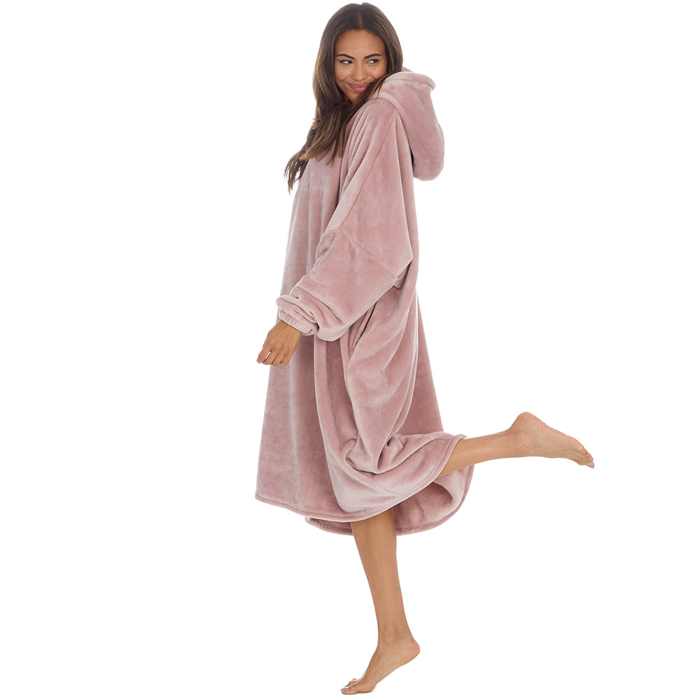 Ladies Champagne Longline Hooded Blanket