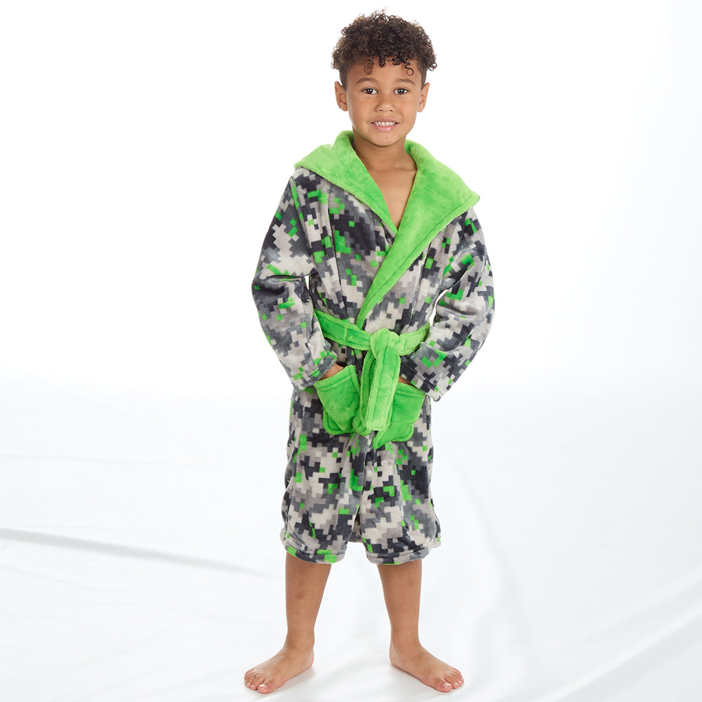 Infant Boys Pixel Dressing Gown
