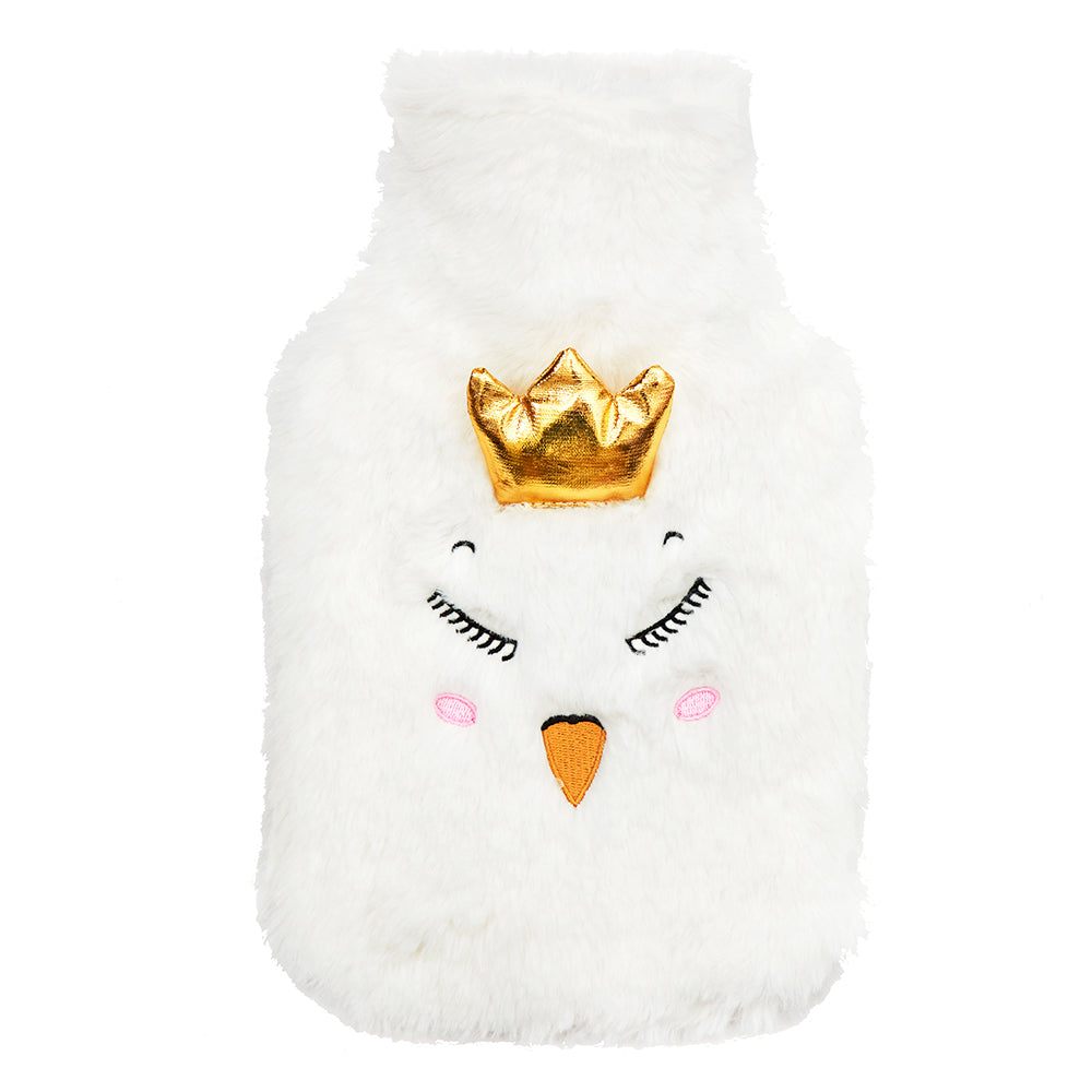 Swan Hot Water Bottle and Slippers Set