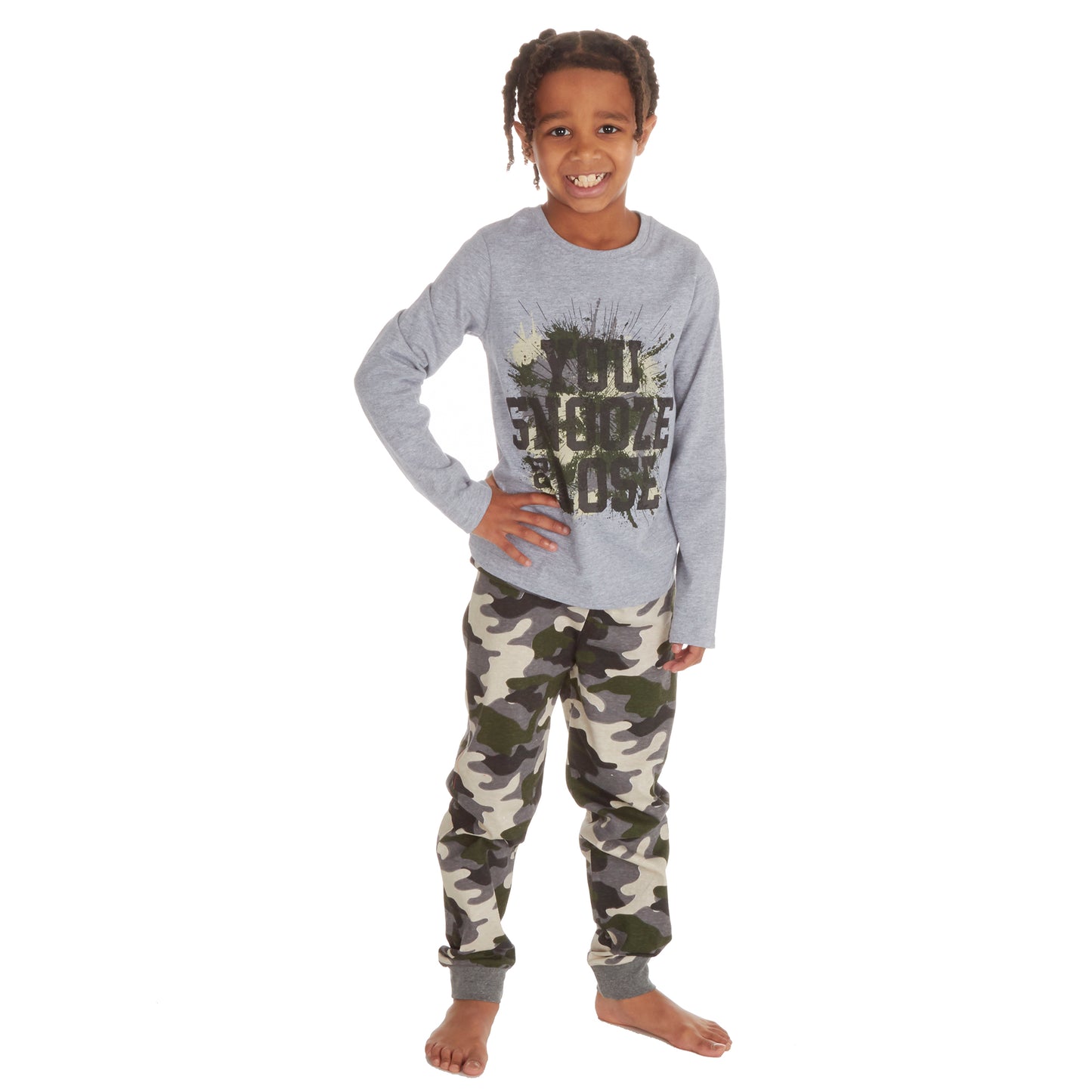 Boys Camouflage Long Pyjama Set
