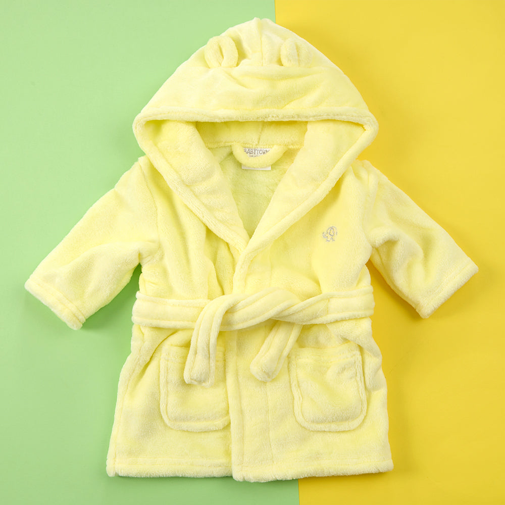 Baby Lemon Bear Ears Dressing Gown