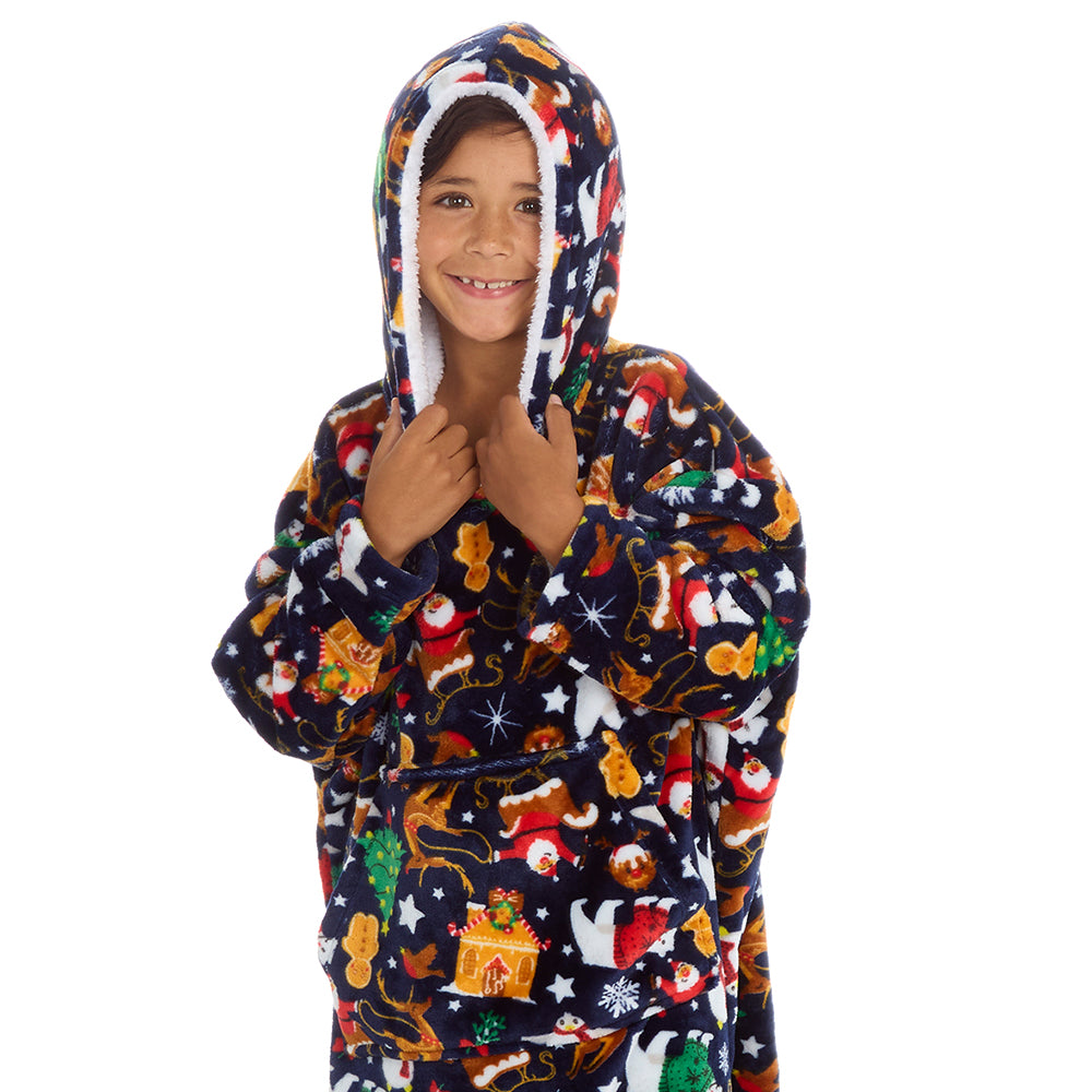 Boys Christmas Blanket Hoodie