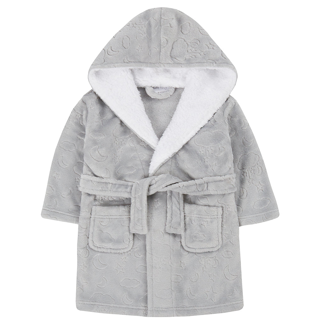 Baby Grey Celestial Embossed Dressing Gown