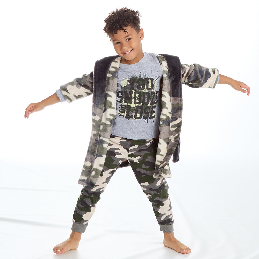 Boys Camouflage Long Pyjama Set
