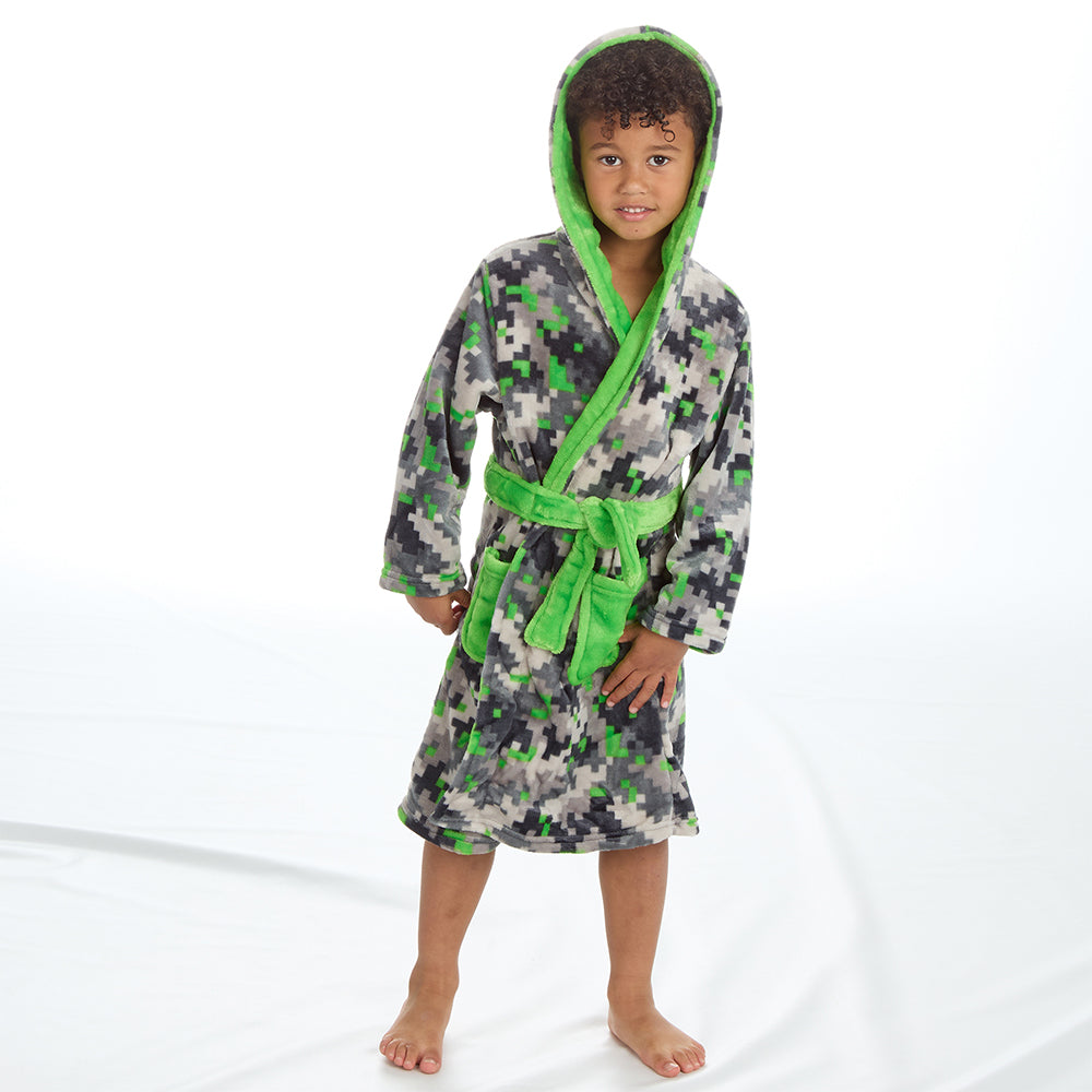 Infant Boys Pixel Dressing Gown