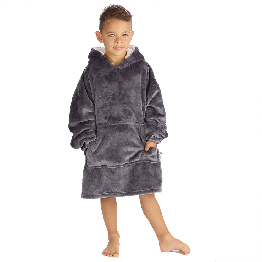Infant Boys Football Embossed Blanket Hoodie